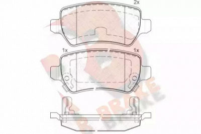 R BRAKE rb1622 -  Комплект тормозных колодок, дисковый тормоз